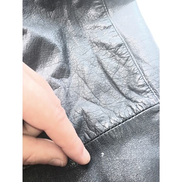 Vintage Pelle Studio Leather Jacket Mens Large Gray Bomber Coat *Missing buttons - Picture 9 of 9